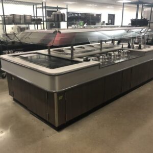 10' Hot Food Bar featuring Hot Wells, Soup Wells and End Hot Grab & GO