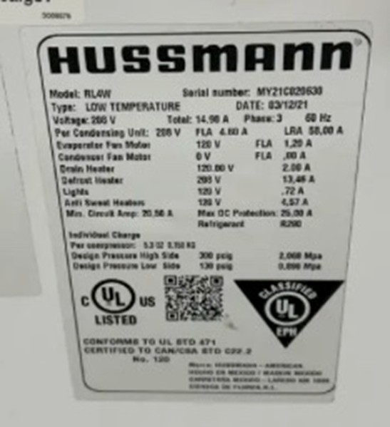 6', 8', 12' Self-Contained 2021 Hussmann ID6SU Dairy Cases - Image 5