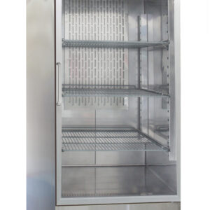 A front photograph of a reach-in refrigerator.