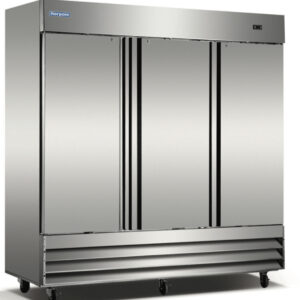 3 Solid Door Stainless Steel Reach-In Refrigerator