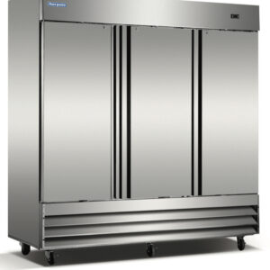 3 Solid Door Stainless Steel Reach-In Freezer
