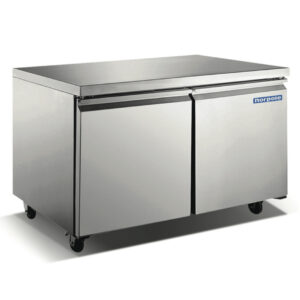 60" 2 Door Stainless Steel Undercounter Refrigerator
