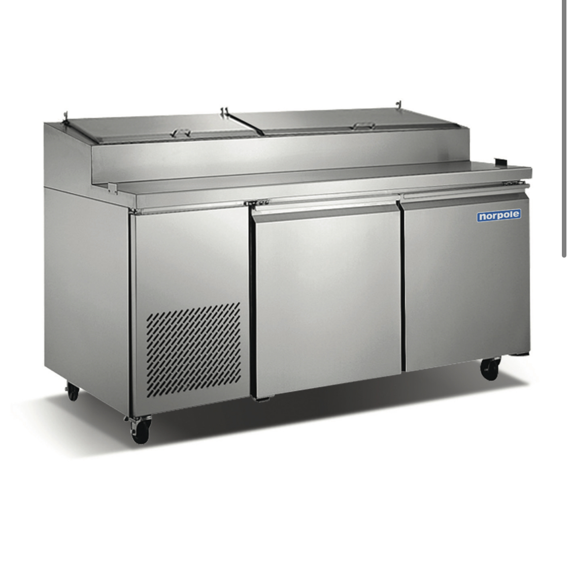 2 Door Stainless Steel Pizza Prep Table