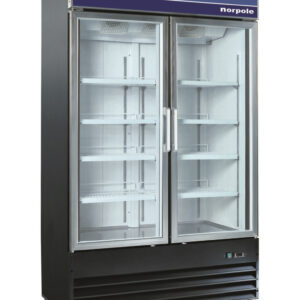 45 cu ft 2 Door Merchandiser Freezer (Black)