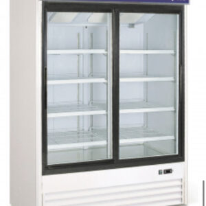 45 cu ft 2 Slide Door Merchandiser Refrigerator (White)