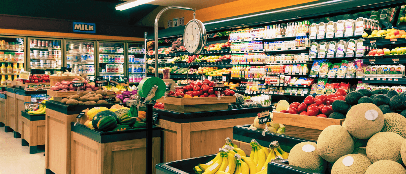 grocery store gondola shelving - RAC